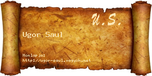 Ugor Saul névjegykártya